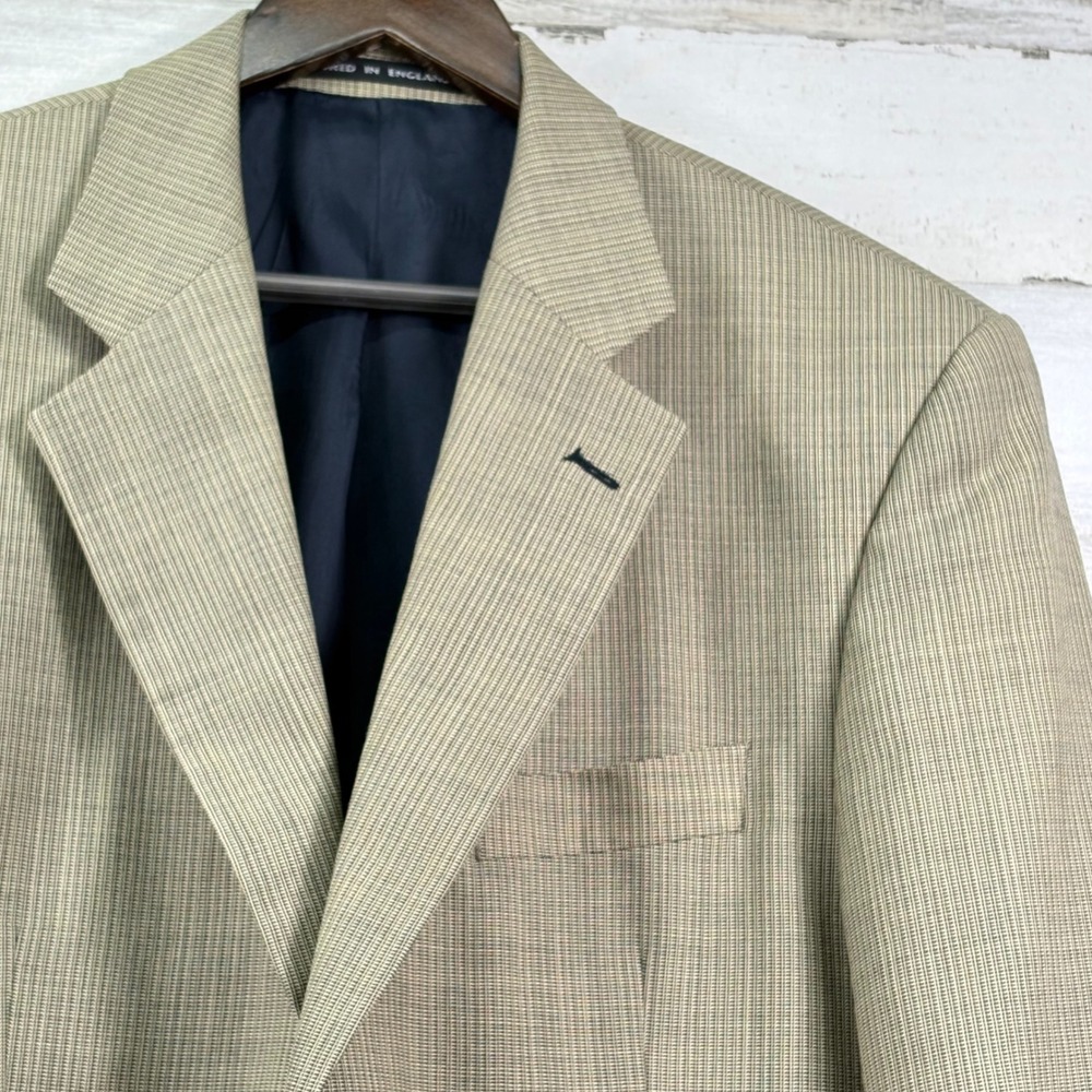 Alexandre London Blazer Mens 44R Beige Wool Tailored in England Old Money Style